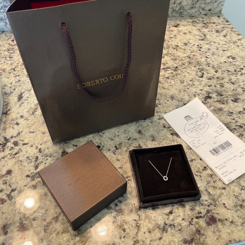 18K Diamond Love Letter “O” Necklace